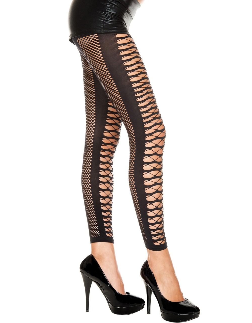 Black leggings sexy straps