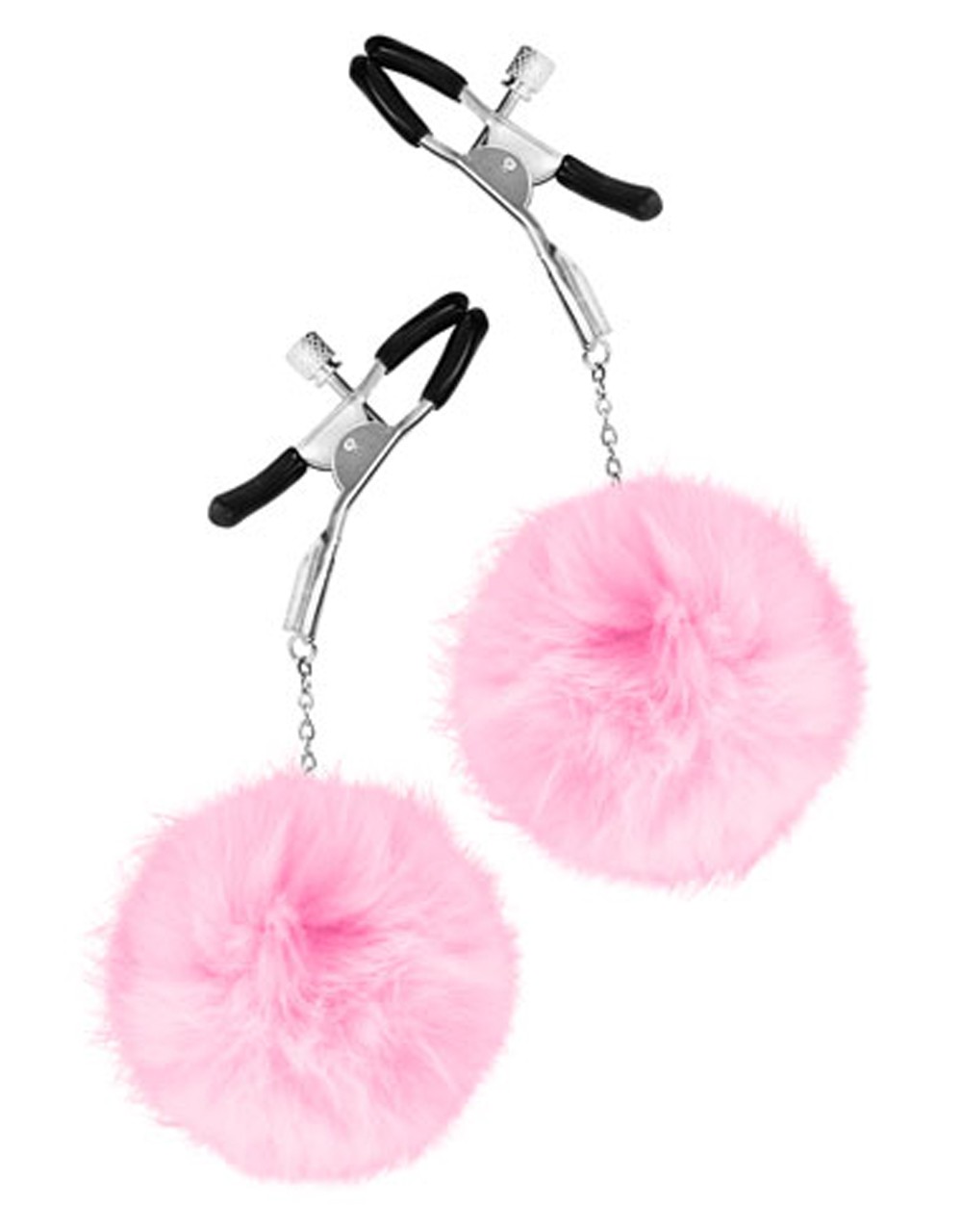 Adjustable pressure breast pliers pink pompons