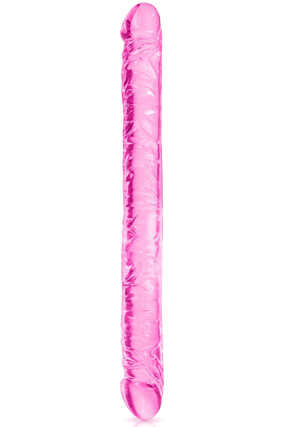 Dobbelt dong gelé pink 34cm