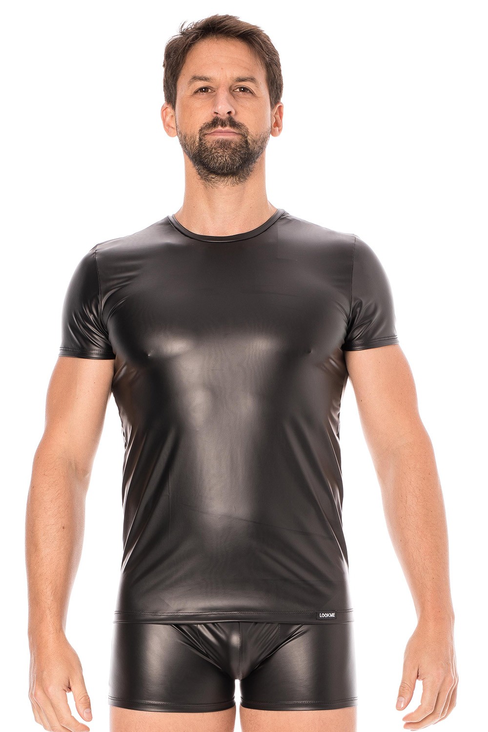 Sort læder T-shirt
