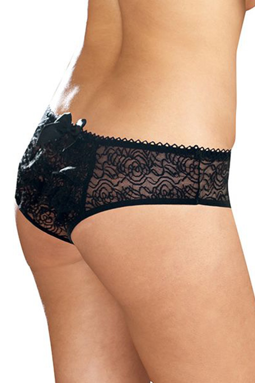 Panty low waist, open, ruffles on the back
