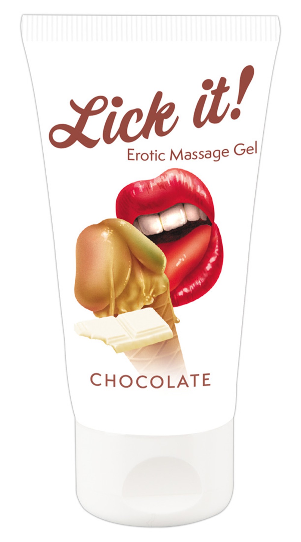 Smøremiddel og spiselig vegansk massage gel hvid chokolade smag 50ml