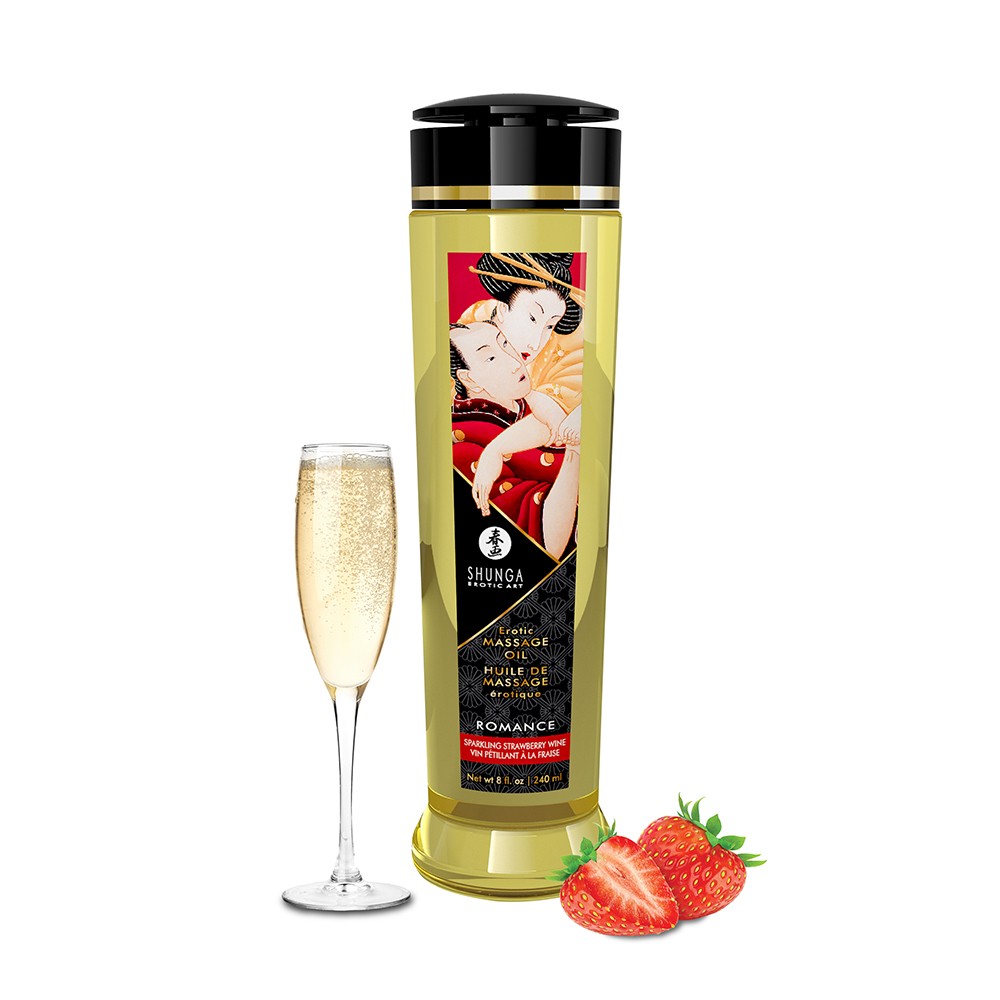 Aphrodisiakum Massageöl Erdbeer Sekt 240ml