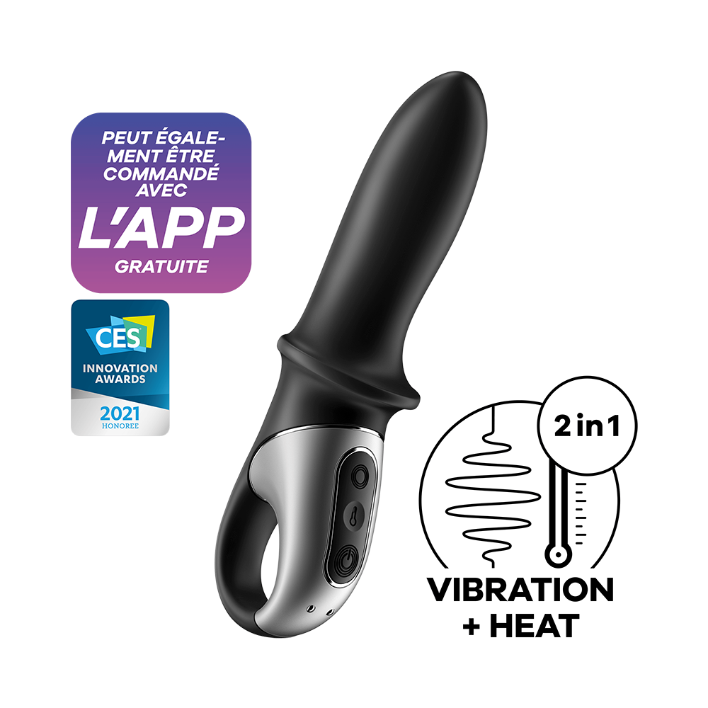 USB black vibrator, heated and connected Hot Passion Satisfyer