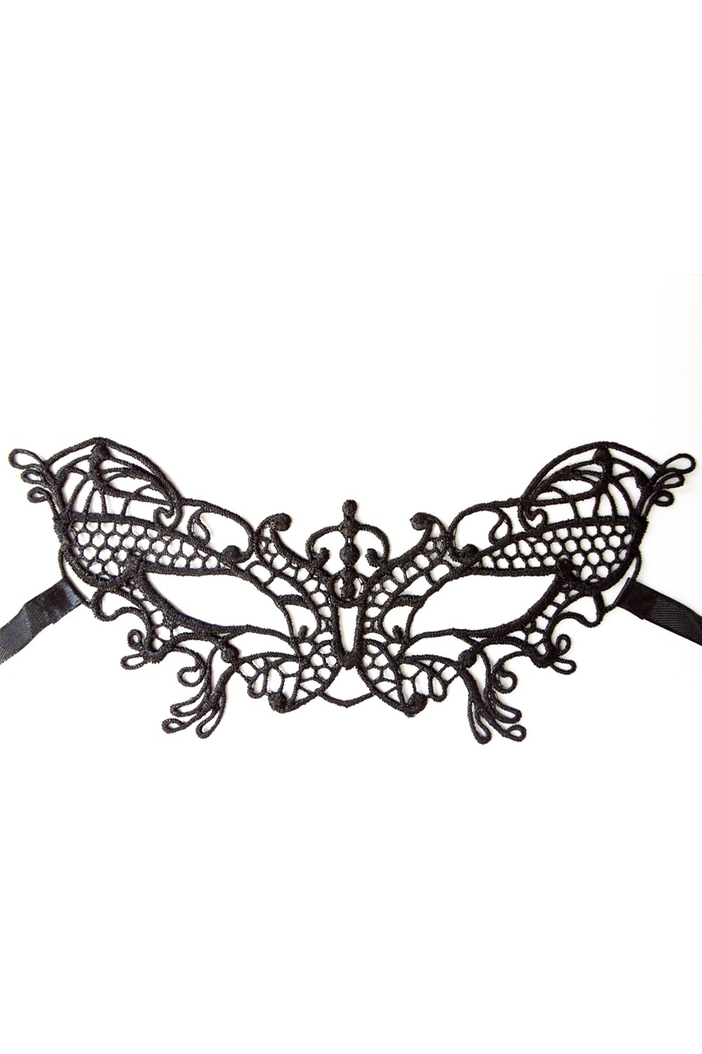 Morbida maschera in pizzo nero