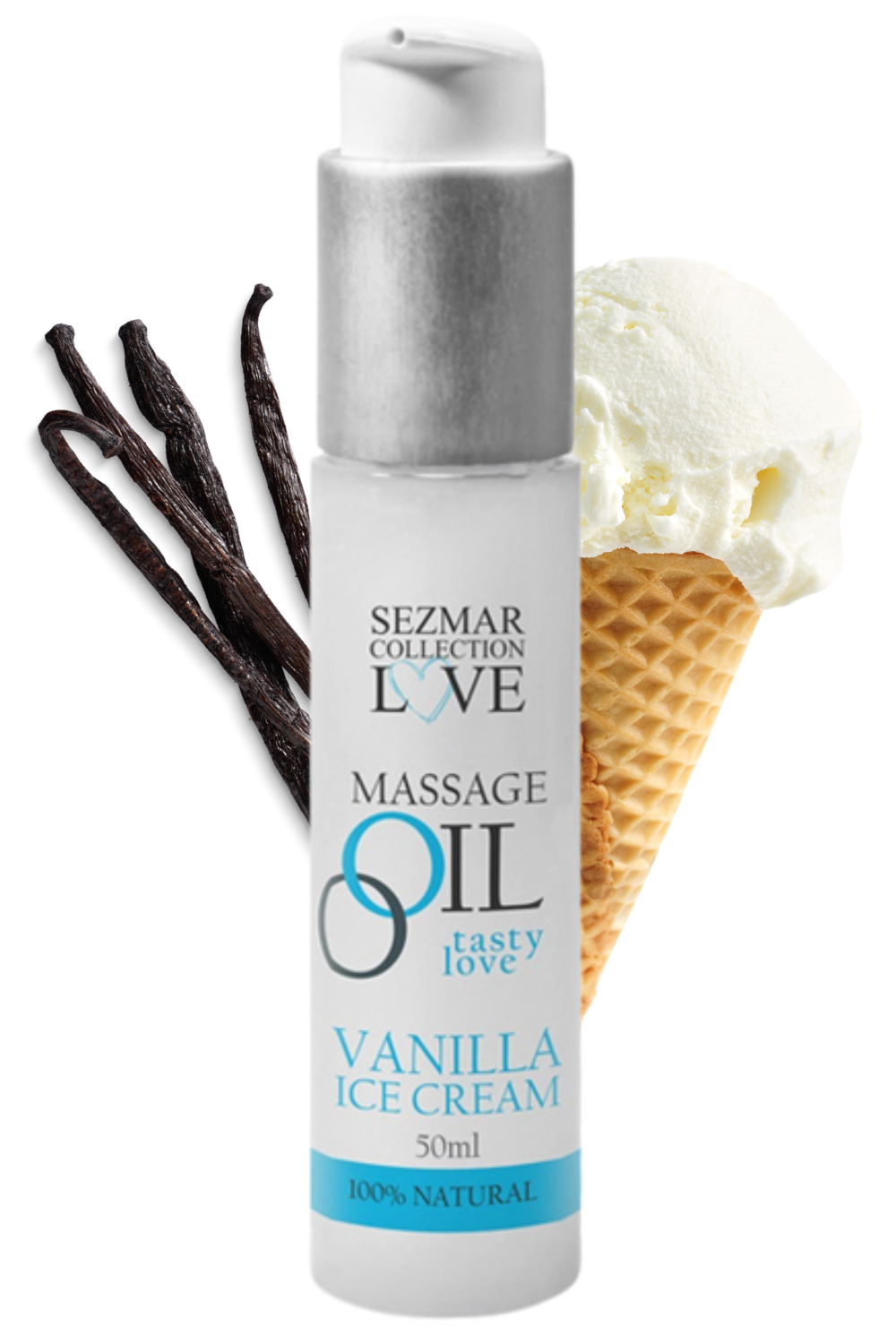 Ehető masszázs olaj jég vanília 50ml