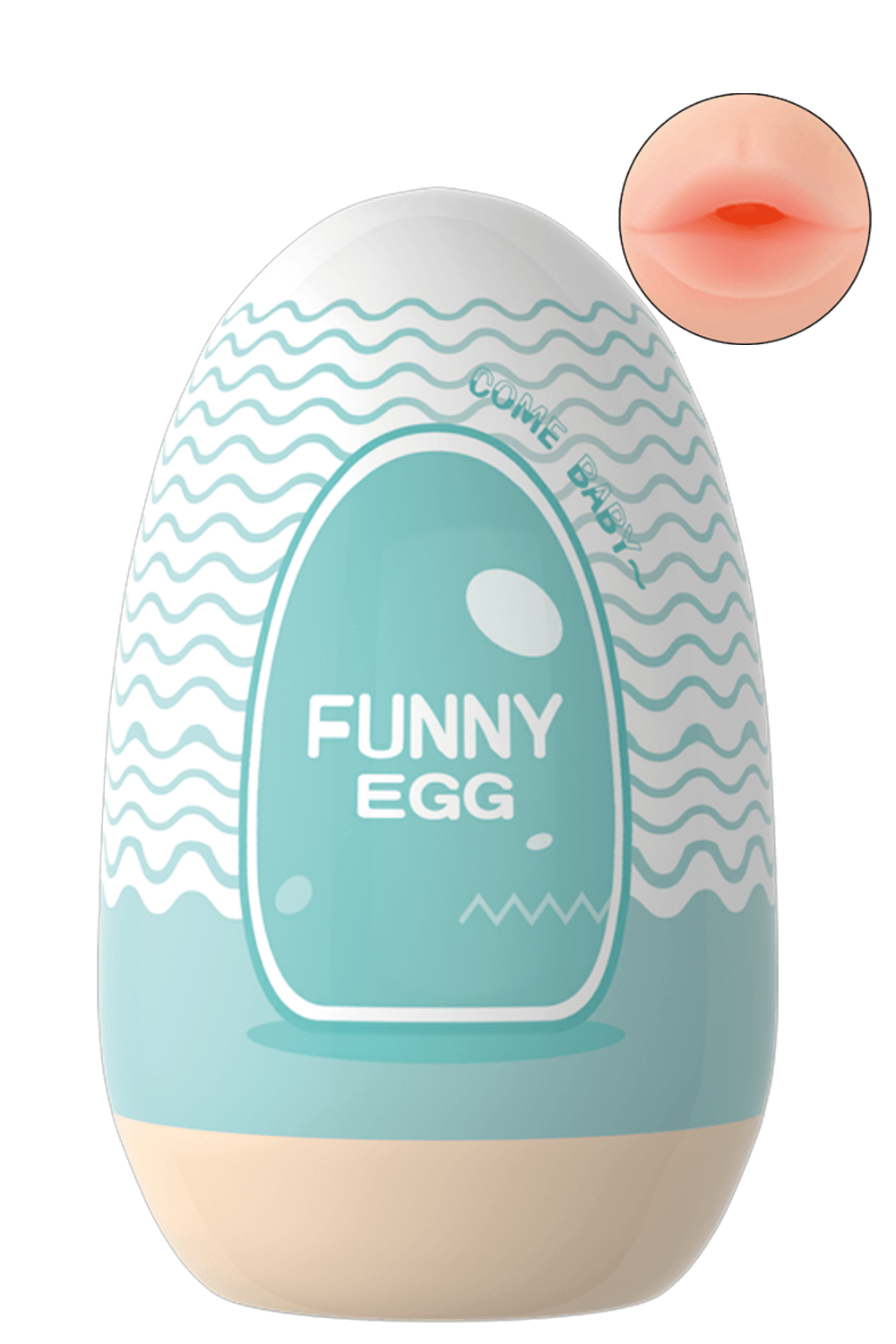 Gaine Masturbatrice Réutilisable FUNNY EGG – Design Réaliste Bouche