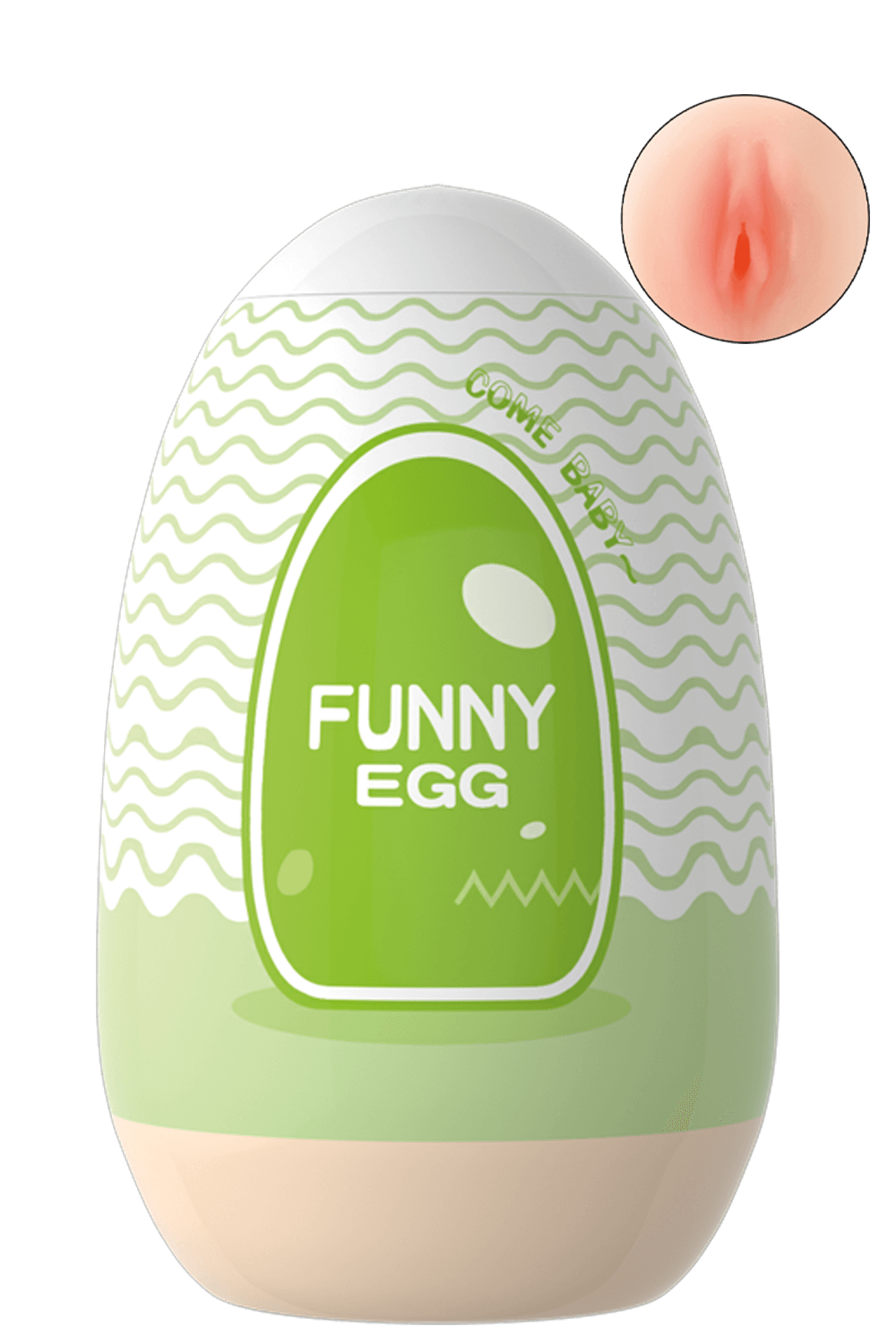Gaine Masturbatrice Réutilisable FUNNY EGG – Design Réaliste Vagin lèvres fines