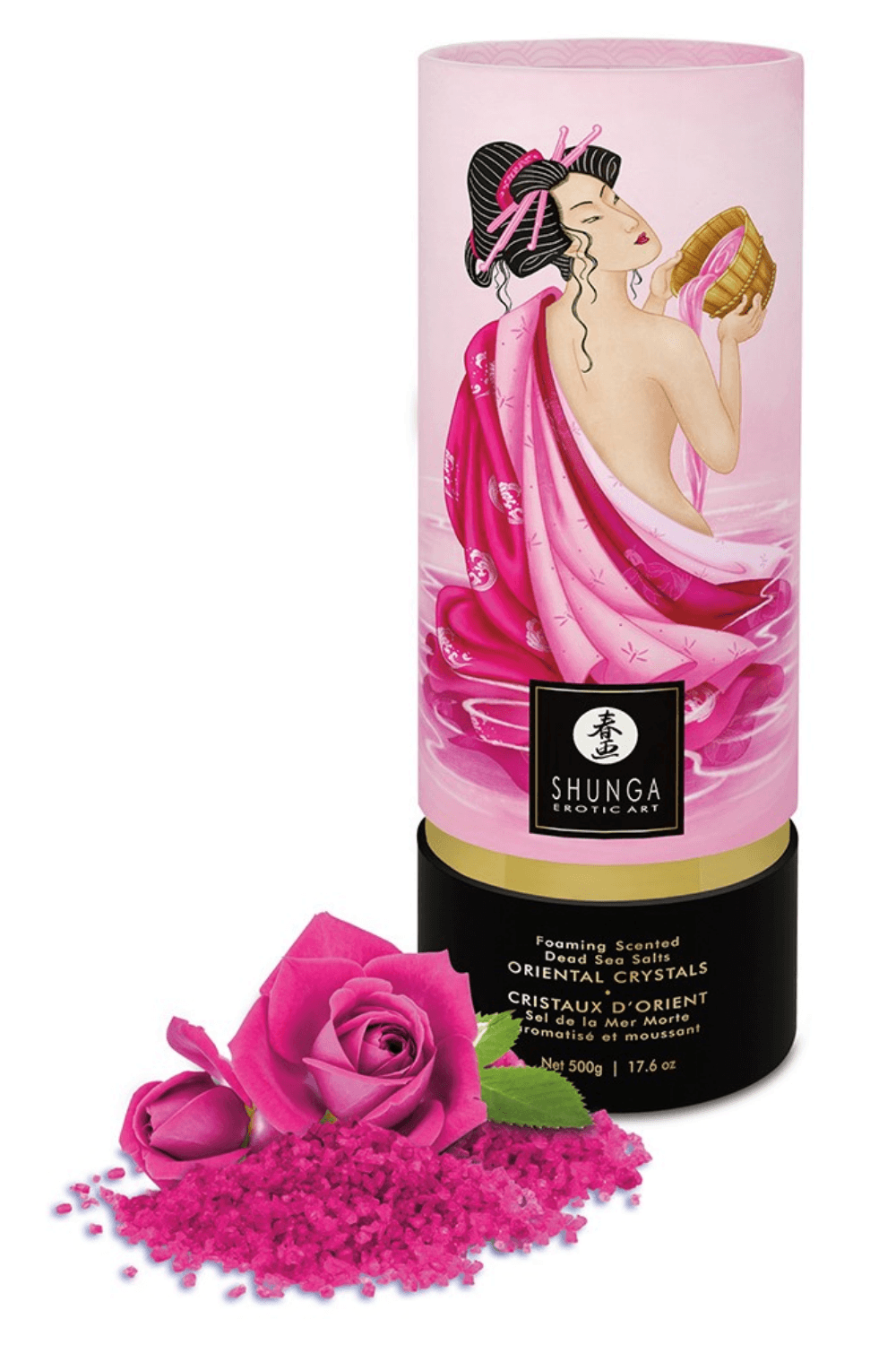 Sel de la mer morte aromatisé et moussant Aphrodisia 500 gr Shunga