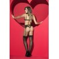 Ensemble 3 pièce, (Soutien gorge + String + Porte-jarretelle), Noir - MAL8221BLK Ensemble 3 pièce, (Soutien gorge + String + Porte-jarretelle), Noir - MAL8221BLK