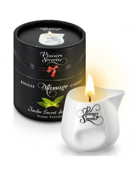 Fournisseur Plaisirs Secrets Bougie de massage ylang patchouli sensuelle pot en céramique