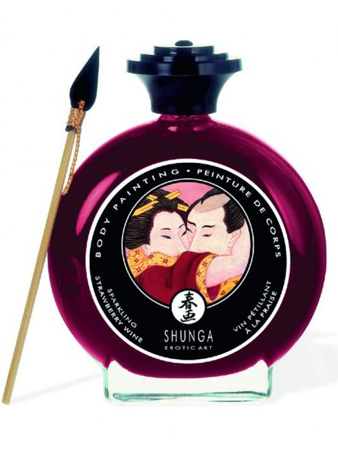 grossiste shunga dropshipping peinture de corps comestibles fraise vin petillant