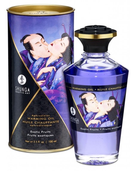 Grossiste huile de massage Shunga fruit exotique chauffante