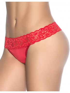 Fournisseur dropshipping lingerie String sexy rouge avec dentelle