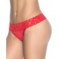 String sexy rouge avec dentelle - MAL96RED String sexy rouge avec dentelle - MAL96RED