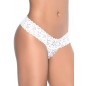 String ouvert brésilien blanc en dentelle - MAL99WHT String ouvert brésilien blanc en dentelle - MAL99WHT