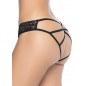 Culotte noire ouverte sexy style cage - MAL97BLK Culotte noire ouverte sexy style cage - MAL97BLK