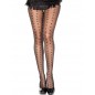 Collant fantaisie noir décoration multiples petits cœurs - MH7162BLK Collant fantaisie noir décoration multiples petits cœurs - MH7162BLK