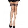 Fournisseur Music Legs Collant chair sexy effet bas avec jarretières noires et coeurs