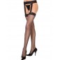 Collant noir sexy résille effet porte-jarretelles dentelle avec brillants - MH7903BLK Collant noir sexy résille effet porte-jarretelles dentelle avec brillants - MH7903BLK