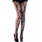 Collant fantaise noir résille et ajouré façon filet et fleurs - MH50021BLK Collant fantaise noir résille et ajouré façon filet et fleurs - MH50021BLK