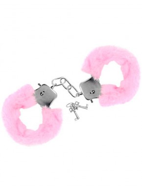 Grossiste Sweet Caress Menottes fourrure roses de poignets avec sécurité