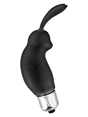grossiste Glamy Stimulateur de clitoris vibrant noir rabbit