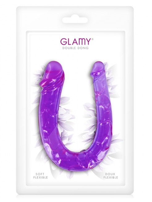 Fournisseur sextoys Glamy Double dong gode fléxible violet 29.5cm