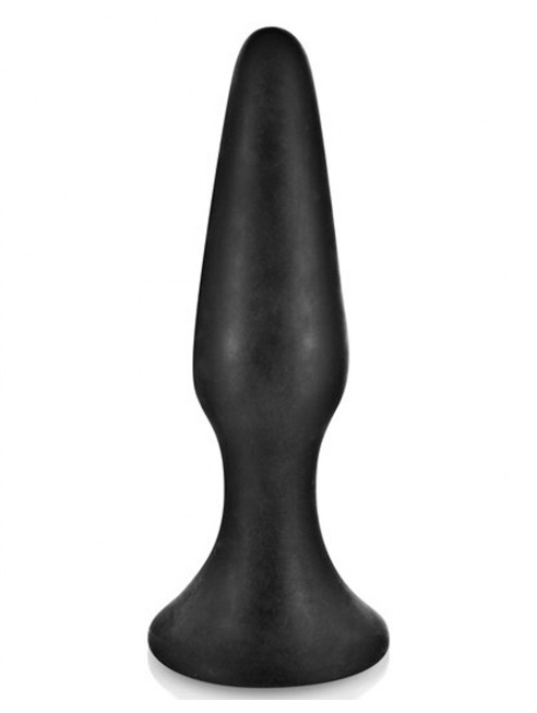 Grossiste sextoys Glamy Plug anal noir 12.5cm avec ventouse
