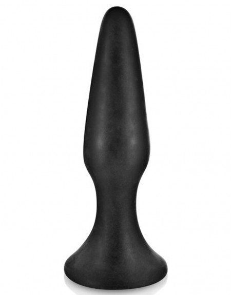 Grossiste sextoys Glamy Plug anal noir 12.5cm avec ventouse