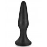 Grossiste sextoys Glamy Plug anal noir 12.5cm avec ventouse