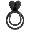 Fournisseur dropshipping sextoys Double cockring noir avec stimulateur de clitoris