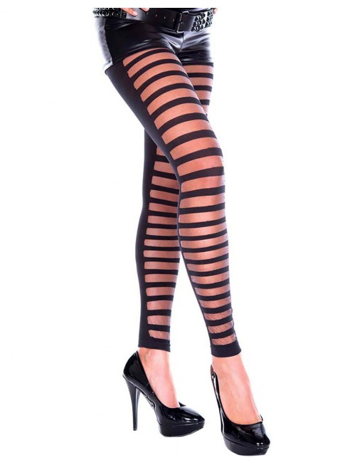 Grossiste dropshipping Leggings fashion noir avec avant jouré et transparence