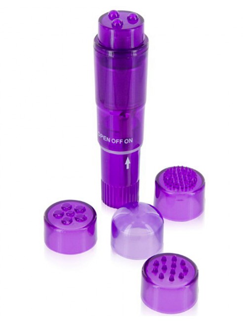 Stimulateur de clitoris violet têtes changeables - CC570033 Stimulateur de clitoris violet têtes changeables - CC570033
