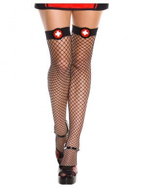 Grossiste lingerie Bas resille noirs autofixants d'infirmière