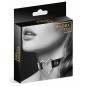 Collier en cuir noir SM avec coeur métal argenté - CC6060000010