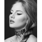Collier en cuir noir SM avec lacet - CC6060020010