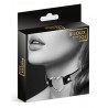 Fournisseur dropshipping Bijoux Pour Toi Collier en cuir noir SM avec bande de strass et coeur métal argenté