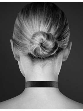 Fournisseur Bijoux Pour Toi dropshipping Collier en cuir noir SM avec pendentif cadenas coeur argenté