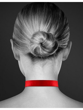 Grossiste Bijoux Pour Toi fropshipping Collier en cuir rouge SM avec pendentif cadenas coeur argenté