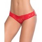 Culotte ouverte rouge ornements façon cage - MAL97RED Culotte ouverte rouge ornements façon cage - MAL97RED