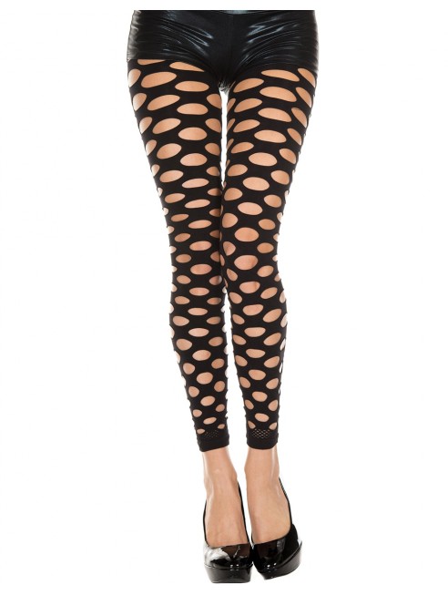 Grossiste dropshipping Legging noir sexy ajouré effet déchiré