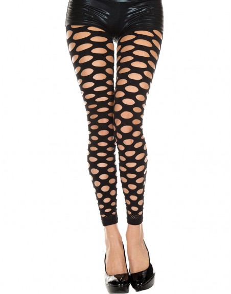 Grossiste dropshipping Legging noir sexy ajouré effet déchiré