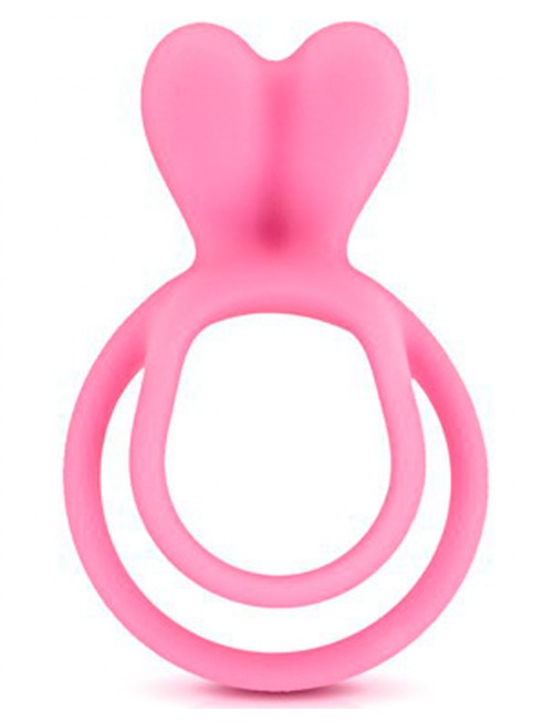 Fournisseur Glamy Double cockring rose avec stimulateur de clitoris