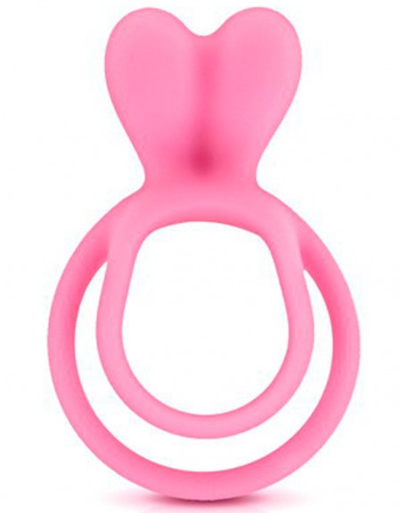 Fournisseur Glamy Double cockring rose avec stimulateur de clitoris