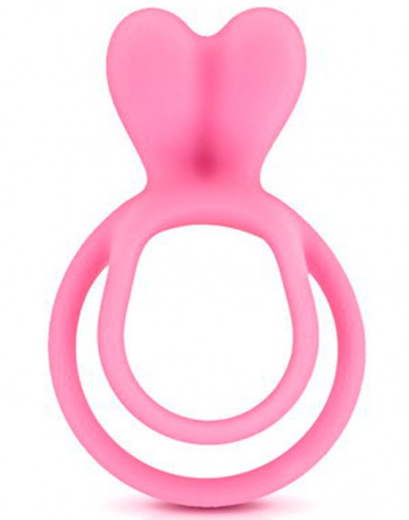 Fournisseur Glamy Double cockring rose avec stimulateur de clitoris