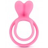 Fournisseur Glamy Double cockring rose avec stimulateur de clitoris