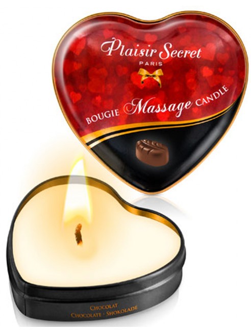 Grossiste dropshipping Mini bougie de massage au chocolat boîte coeur 35ml