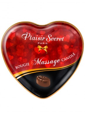 Mini bougie de massage au chocolat boîte coeur 35ml - CC826061