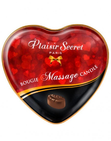 Grossiste dropshipping Mini bougie de massage au chocolat boîte coeur 35ml